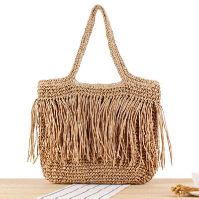 Beach Resort Chic: Handwoven Tassel Bag - Stylish, Spacious, and Versatile Crossbody Bag eprolo