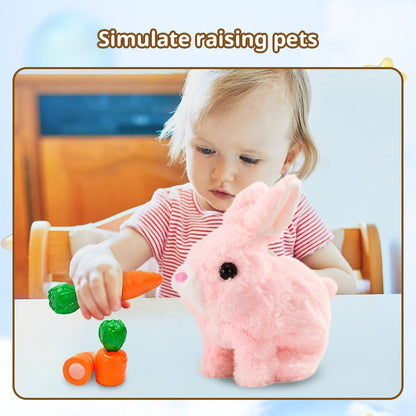 2025 Upgraded Interactive Bunny Toy. Hops, walks, talks, shakes ears. Plush Gift for Kids (Grey). eprolo