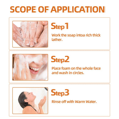 Turmeric Face Soap, Face Repair Gentle Cleansing, Fade Spots And Smooth Fine Lines Cleaner Soap eprolo