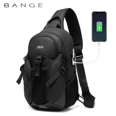 New Men's Summer Chest Bag Fashion Trend Atmospheric Business Messenger Bag All-Match USB Shoulder Bag eprolo
