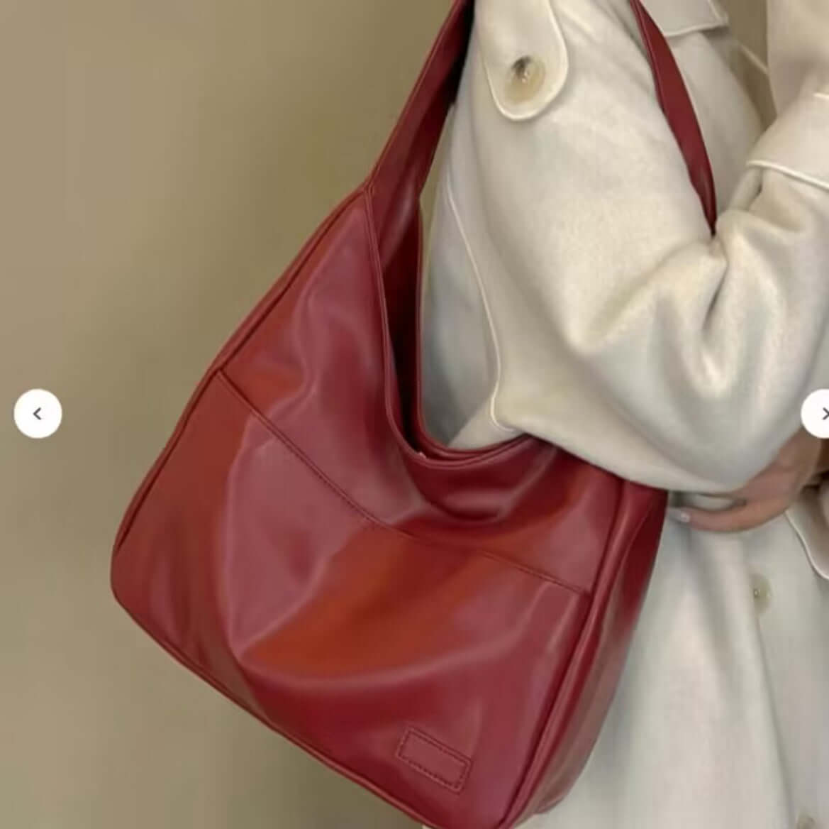 Soft leather tote bag Large capacity brown bucket bag Versatile commuting shoulder bag for women eprolo