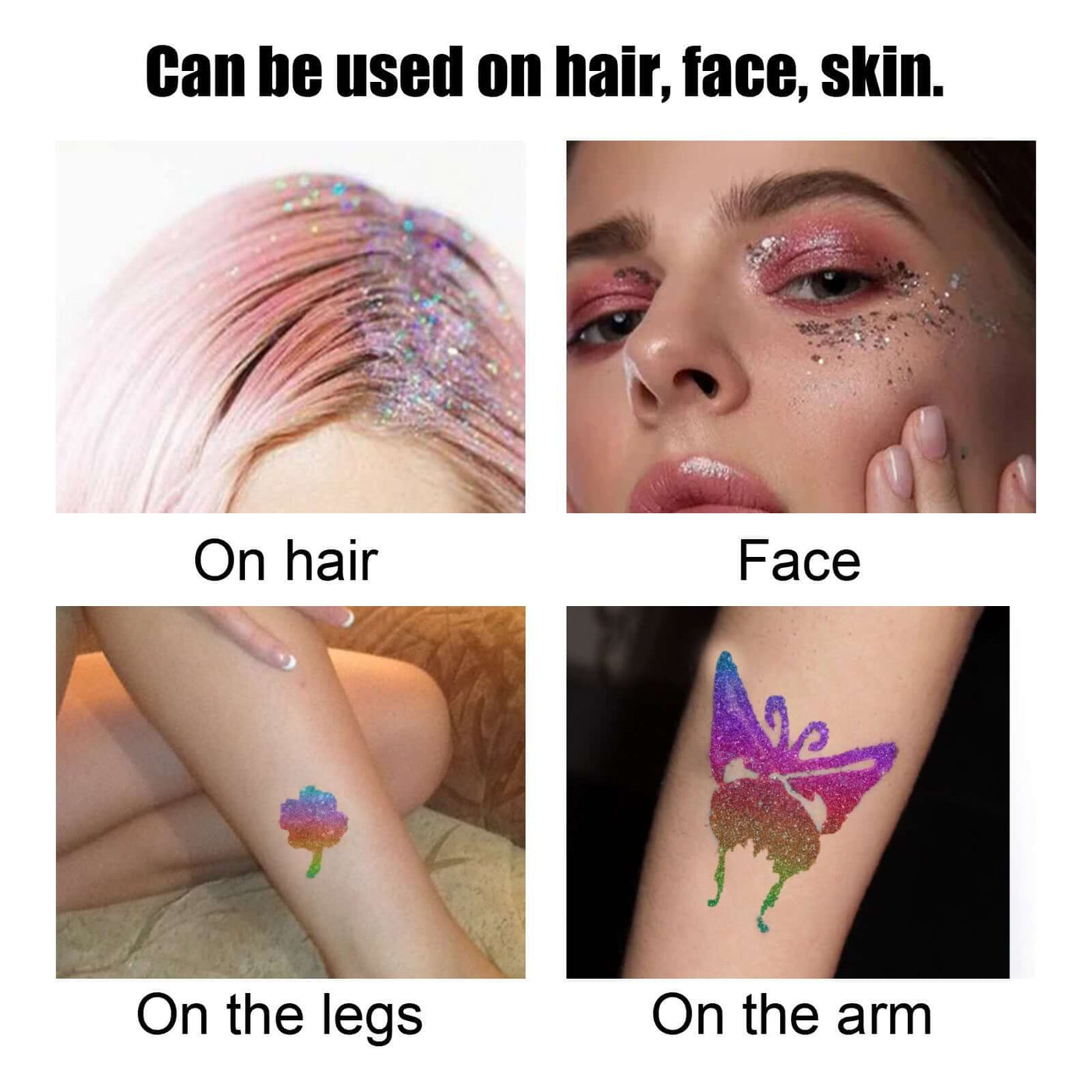 Flash Tattoo Skin Glue Painting Eye Makeup Glitter Glitter Face Body Skin Tattoo Glue eprolo
