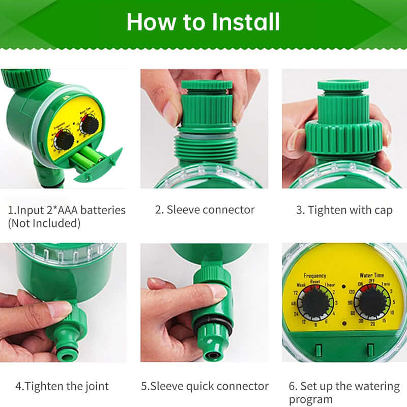 Outdoor plastic garden hose equipped with electronic automatic irrigation timer eprolo