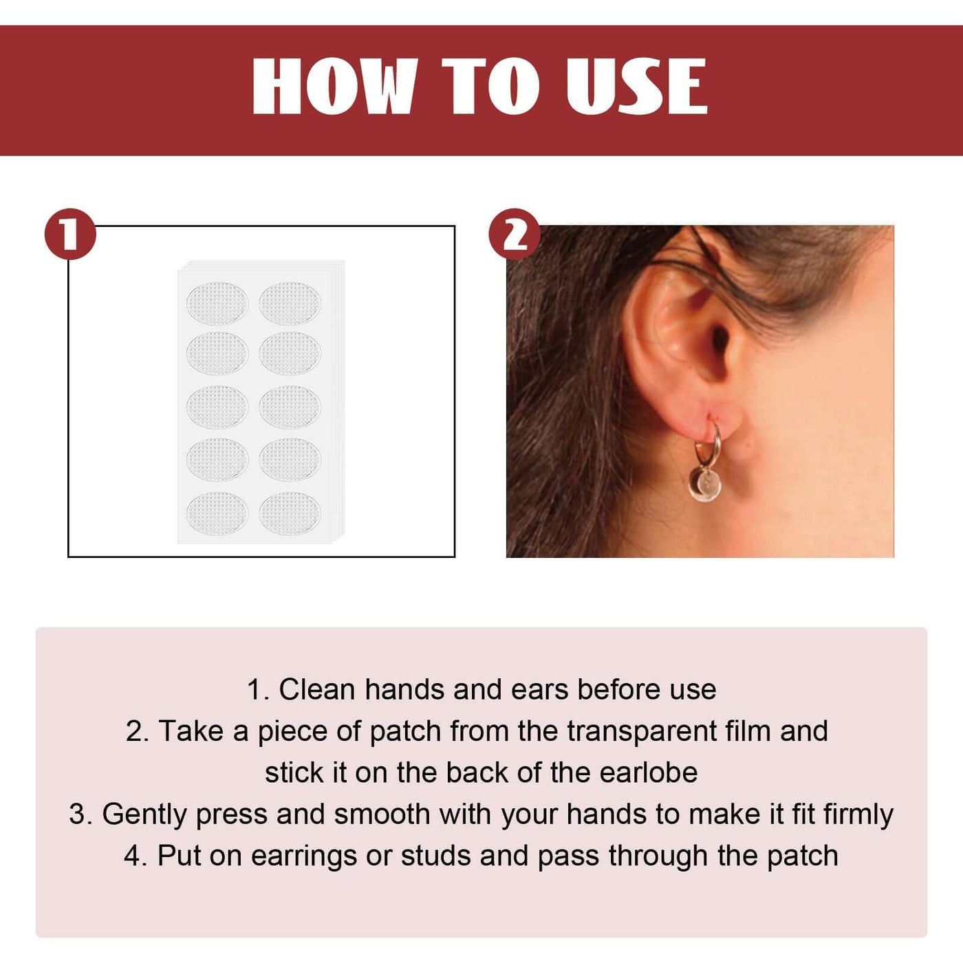 Invisible Earlobe Support Patch Earlobe Support Patch Invisible Protective Earlobe Support Patch Protection Patch eprolo