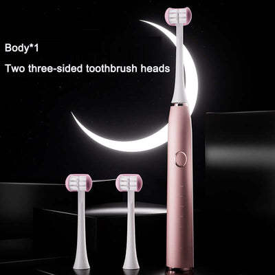 Adult electric toothbrush with three sides rechargeable sonic vibration waterproof electric toothbrush eprolo
