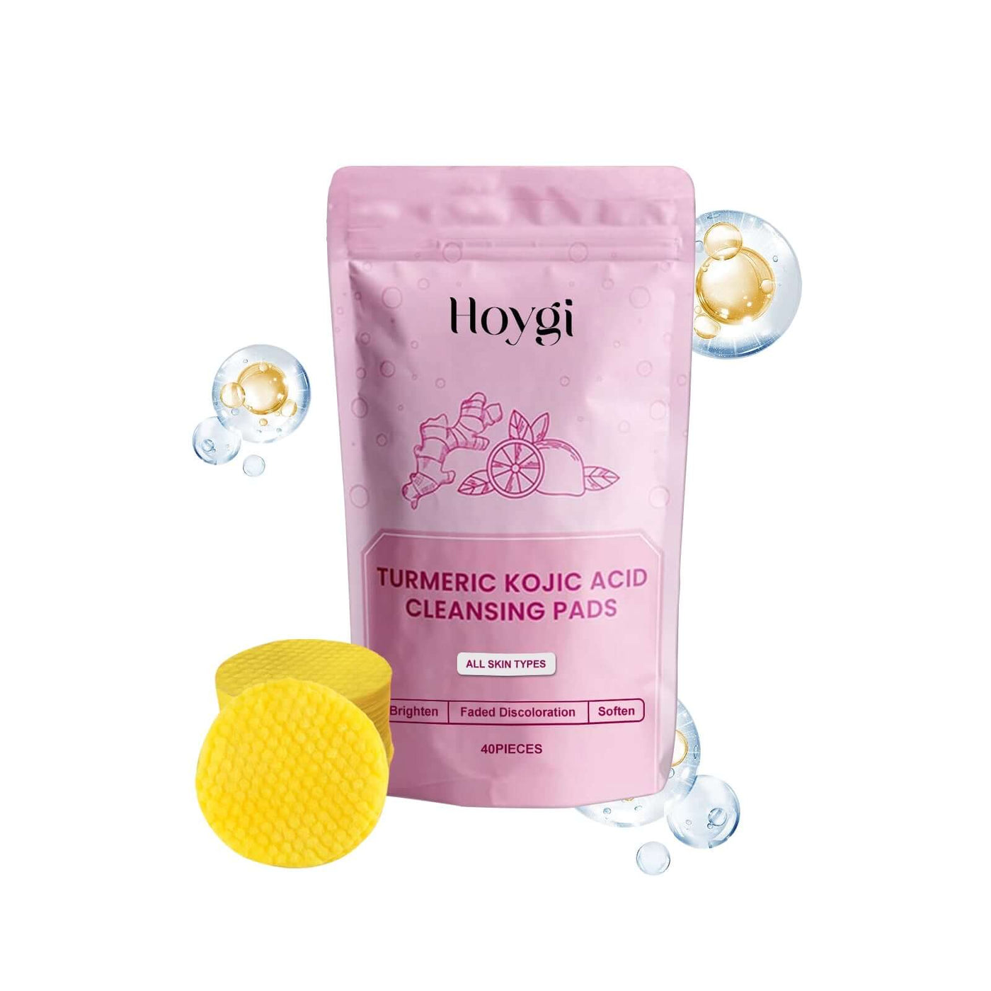 Turmeric Acid Cleansing Pad Gently Repair Skin, Brightening Pores And Hydrating Skin Care Pad eprolo