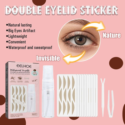 Lace Non-trace Double Eyelid Tape, Natural Non-trace Non-glue Lace Double Eyelid Tape eprolo