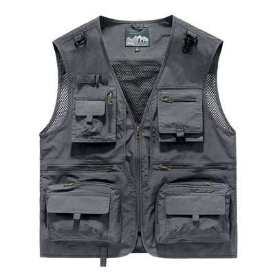Men’s Summer Tactical Vest: 14-Pocket, Mesh, Ideal for Hiking, Fishing, Photography & Work eprolo