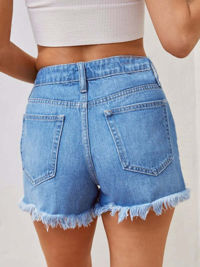 Tassel denim summer new high waisted ripped denim shorts for women eprolo