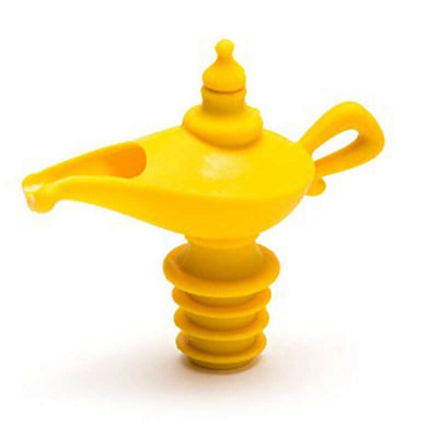 Creative silicone Aladdin lamp wine pouring device kitchen oil pouring nozzle leak proof sealing plug spiral type wine eprolo