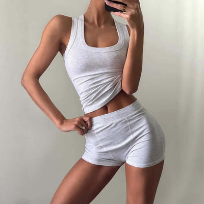 Sports style camisole two-piece set eprolo