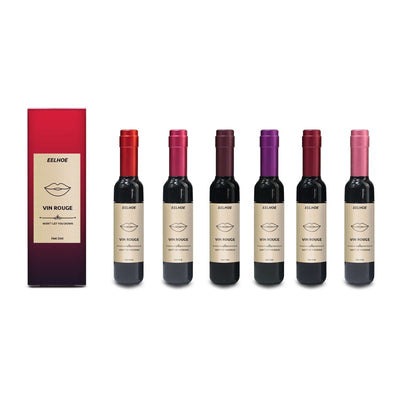 Vin Rouge Lip Tint, Non-Stick Cup Color Development Portable Waterproof Non-Fading Moisturizing Red Wine Bottle Lip Glaze eprolo
