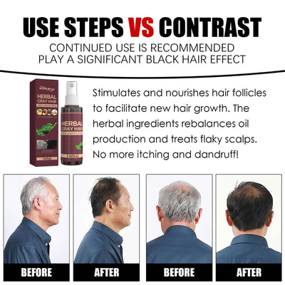 Herbal Black Hair Liquid Polygonum Multiflorum Herb Essence Moisturizing Black Hair Conditioner eprolo