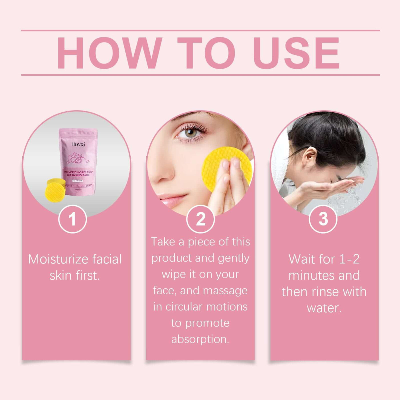 Turmeric Acid Cleansing Pad Gently Repair Skin, Brightening Pores And Hydrating Skin Care Pad eprolo