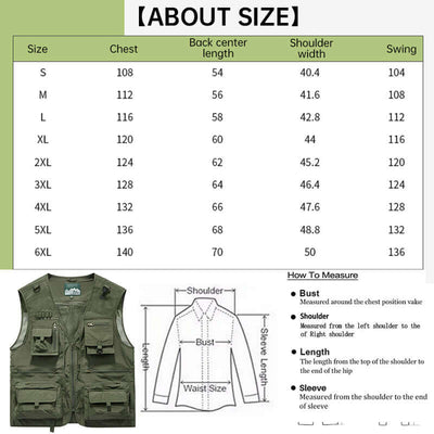 Men’s Summer Tactical Vest: 14-Pocket, Mesh, Ideal for Hiking, Fishing, Photography & Work eprolo
