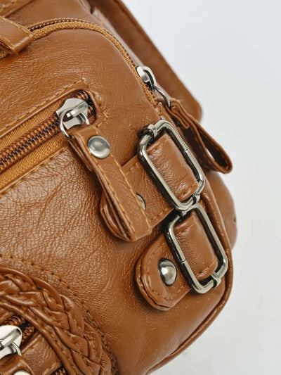 Multi Pockets PU Leather Shoulder Bag eprolo