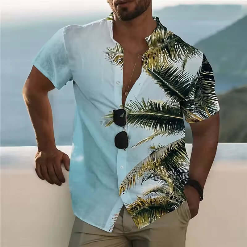 Men's Shirt Printed Beach Short Sleeve Top eprolo