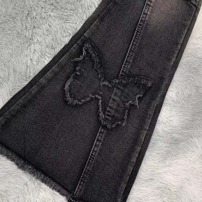 Fashion Elastic Plus Size Women's Denim Flared Pants Dropshipman