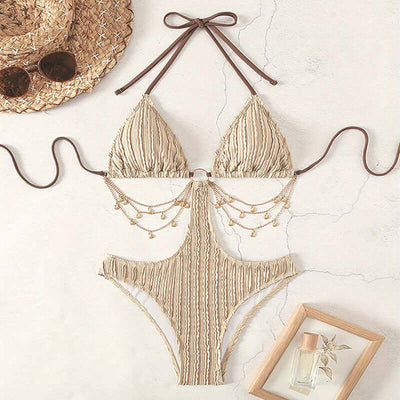 New Lace-up Sexy Cutout Bikini One-piece Swimsuit eprolo