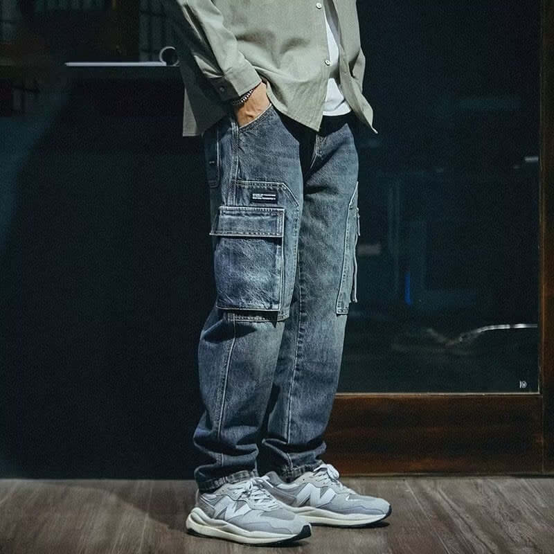 Men's Loose Straight Retro Fashion Brand Stretch Pants eprolo