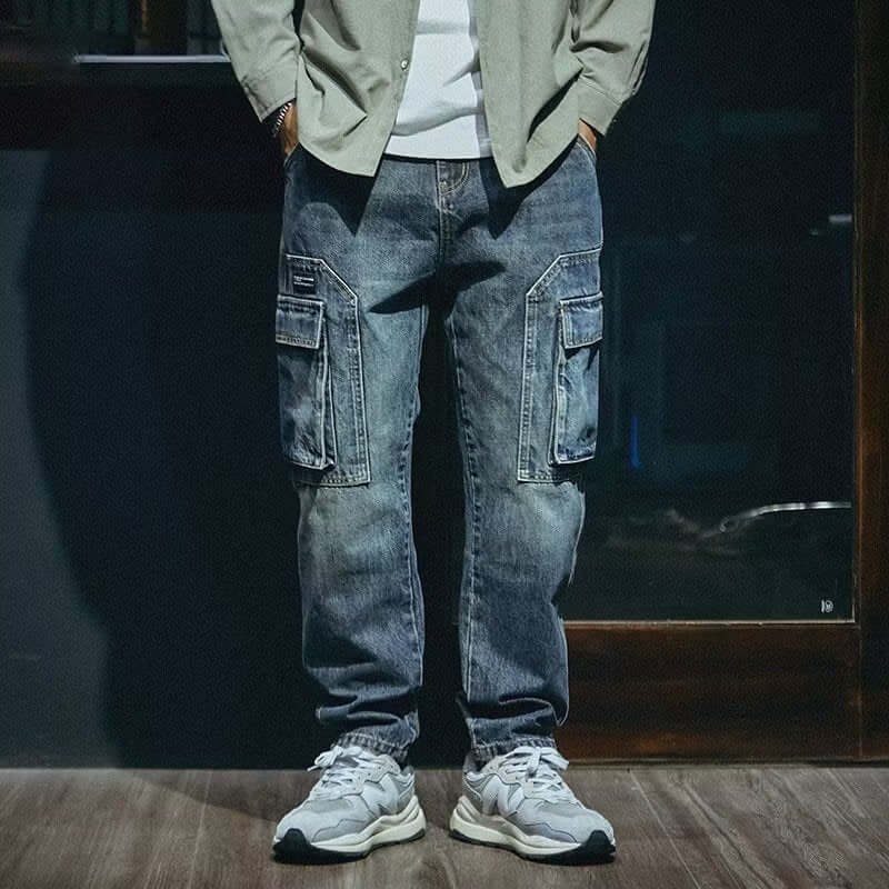 Men's Loose Straight Retro Fashion Brand Stretch Pants eprolo