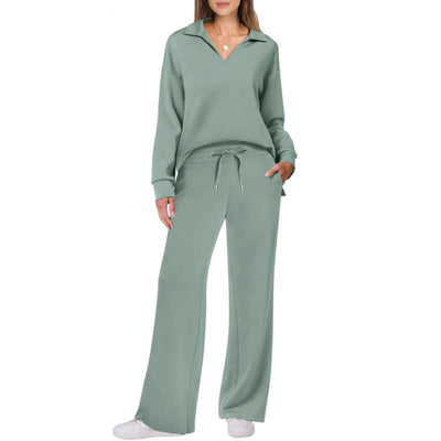 Women's Fashion Casual Drawstring Solid Color Suit eprolo