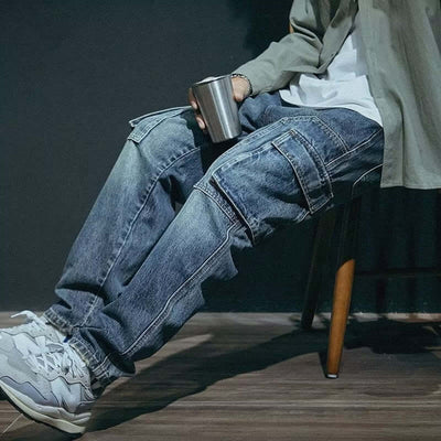 Men's Loose Straight Retro Fashion Brand Stretch Pants eprolo