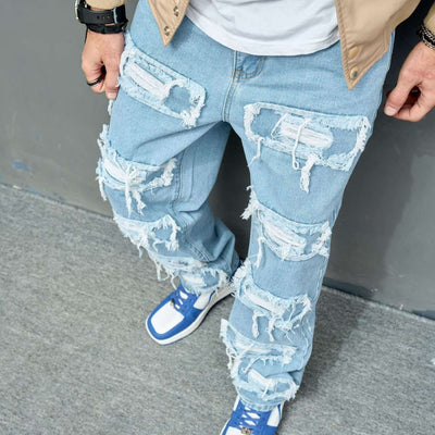 Men's Jeans Worn Stretch Slim Fit eprolo