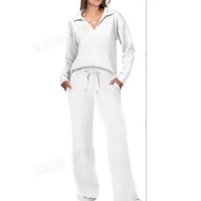 Women's Fashion Casual Drawstring Solid Color Suit eprolo