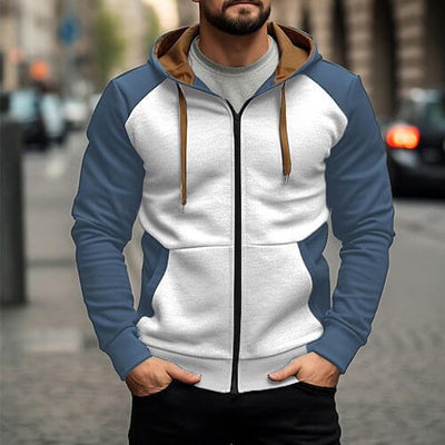 Simple Trendy Casual Loose-fitting Hoodie Zipper Jacket eprolo