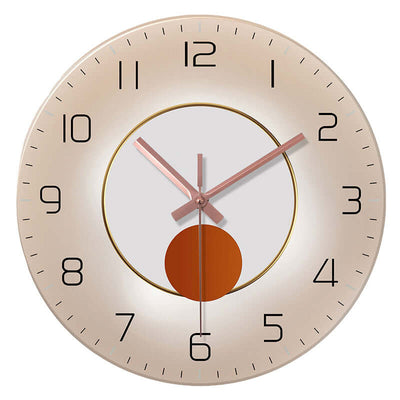 Tempered Glass Wall Clock Mute Living Room Clock Wall-mounted Decorative Clock eprolo