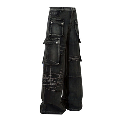 Maychao Special-interest Design Embroidery Heavy-duty Trousers eprolo
