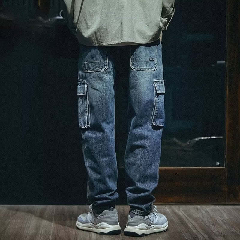 Men's Loose Straight Retro Fashion Brand Stretch Pants eprolo