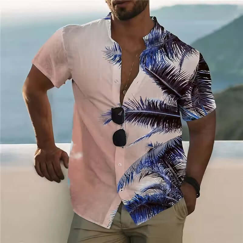 Men's Shirt Printed Beach Short Sleeve Top eprolo
