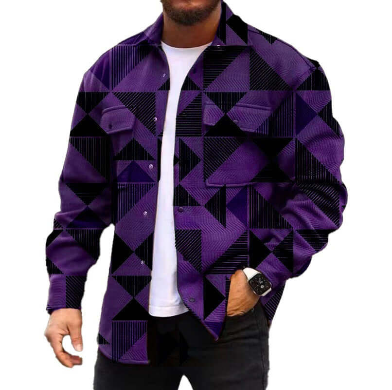 3D Digital Printing Coat Autumn Fashion Casual Men's Jackets Shirt eprolo