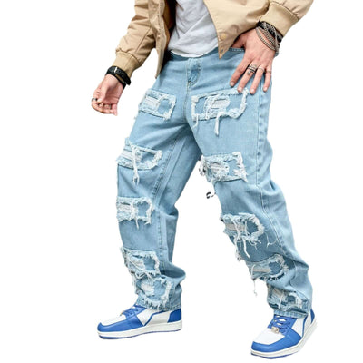 Men's Jeans Worn Stretch Slim Fit eprolo