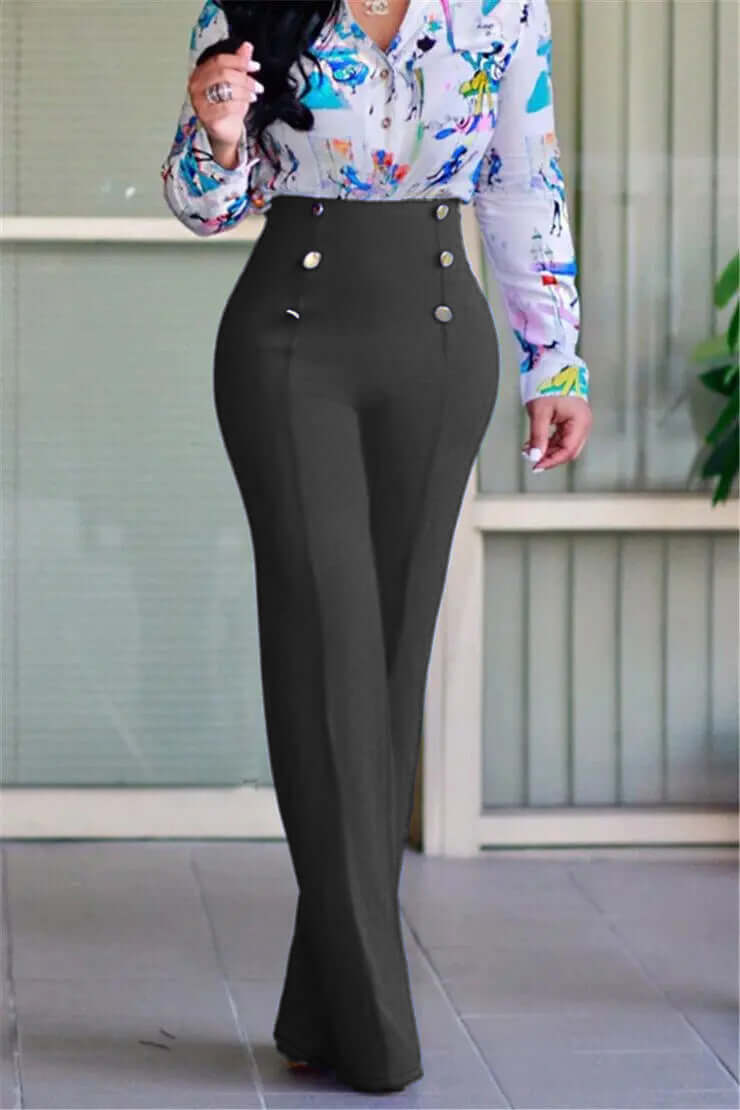 Plus Size Women's Casual Tight Straight-leg Trousers eprolo