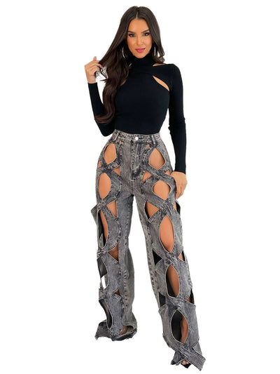 Casual Love Twist Jeans For Women Dropshipman