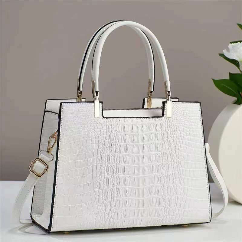 Women's Fashion Casual Crocodile Pattern Large Capacity Handbag eprolo