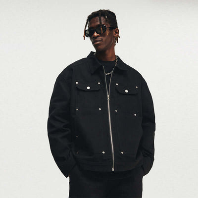 Autumn Retro American Washed Denim Jacket For Men eprolo