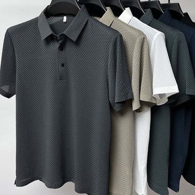 Mesh Ice Silk Short Sleeve T-shirt Mens Clothing Astrazona