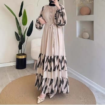 Djellaba Women's Striped Dress Dropshipman
