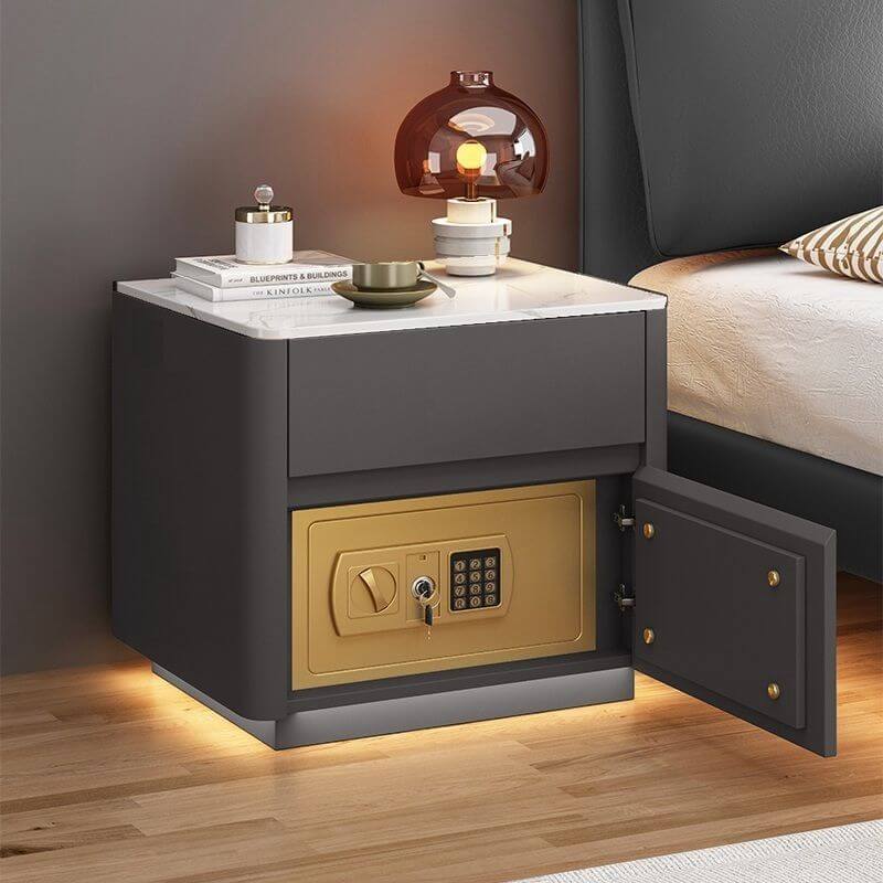 Home Bedroom Multi-functional Smart Safe Bedside Table Wireless Integrated Charging Safe eprolo