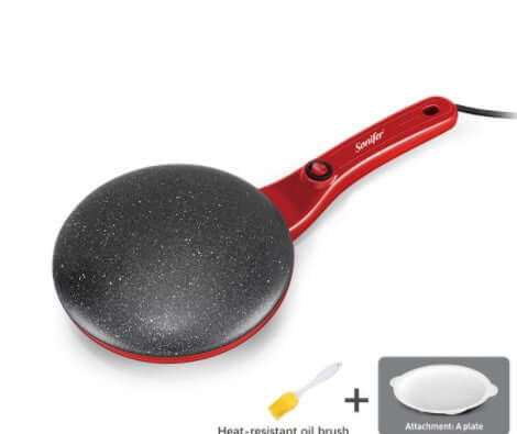 Breakfast Crepe Maker Spherical Non-stick Baking Pan, One Stick, Two Flips eprolo