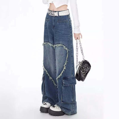 American Street Washed Tie-dyed Jeans Women Dropshipman