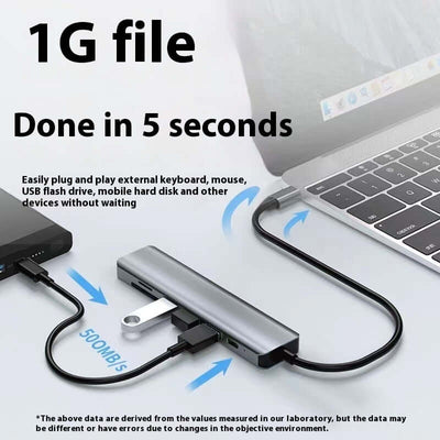 Type-c 7-in-1 Expansion Dock HDMI Projection Screen Usb Hub30 Multi-function Cable Seperater eprolo