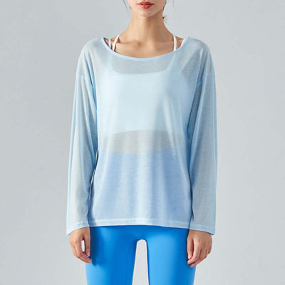Yoga Yoga Clothes Women's Loose Long Sleeve Lightweight Quick-drying Sports Workout Blouse eprolo