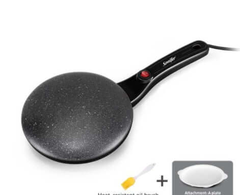 Breakfast Crepe Maker Spherical Non-stick Baking Pan, One Stick, Two Flips eprolo