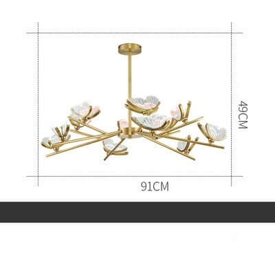 Luxury And Simple Living Room All Copper Chandelier eprolo