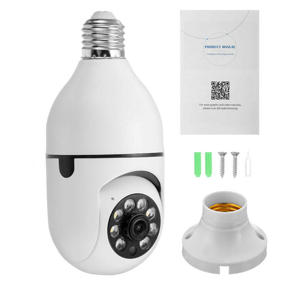 E27 Light Bulb 1080P IP Camera 5G Wi-Fi Night Smart Home Wireless Security eprolo